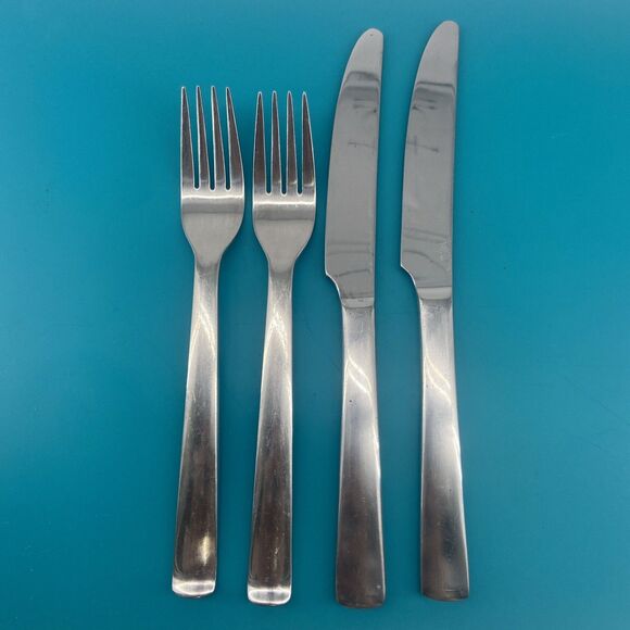 8 Pc Robert Welch FOSTER 18/10 Satin Flatware Stainless Steel Vietnam - Picture 4 of 7